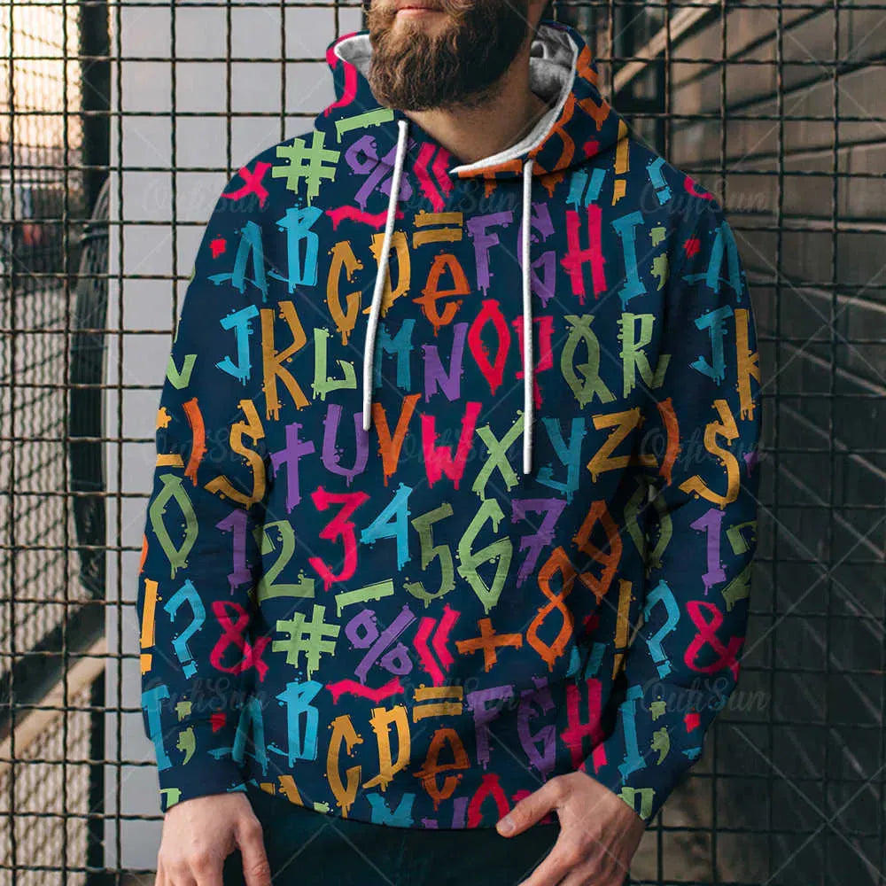 Loose Hooded Sweatshirt 3D Printed Hooded Sweatshirt - Bellarte Enchanté Loose Hooded Sweatshirt 3D Printed Hooded Sweatshirt